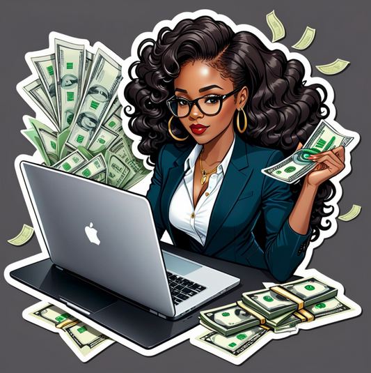 Printable Money Moves Premium Girl Boss Sticker